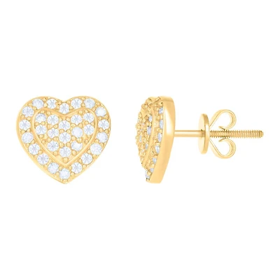 10 kt Gold Earrings With Moissanite Ctw 0.512