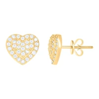 10 kt Gold Earrings With Moissanite Ctw 0.512