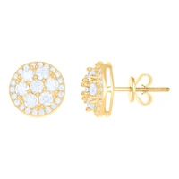10 kt Gold Earrings With Moissanite Ctw 2.644