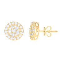 10 kt Gold Earrings With Moissanite Ctw 1.05