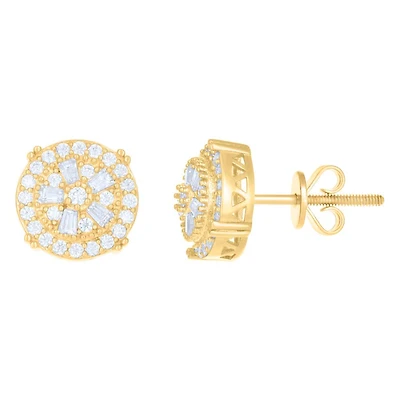 10 kt Gold Earrings With Moissanite Ctw 0.83