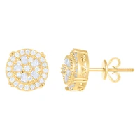 10 kt Gold Earrings With Moissanite Ctw 0.83