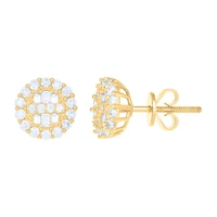 10 kt Gold Earrings With Moissanite Ctw 0.724