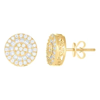 10 kt Gold Earrings With Moissanite Ctw 0.912