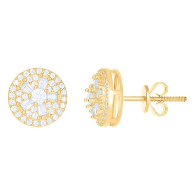10 kt Gold Earrings With Moissanite Ctw 1.026