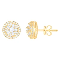 10 kt Gold Earrings With Moissanite Ctw 1.026