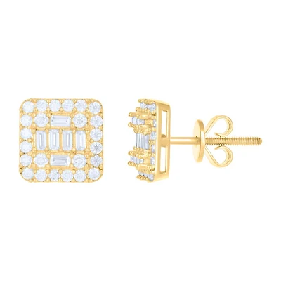10 kt Gold Earrings With Moissanite Ctw 1.21