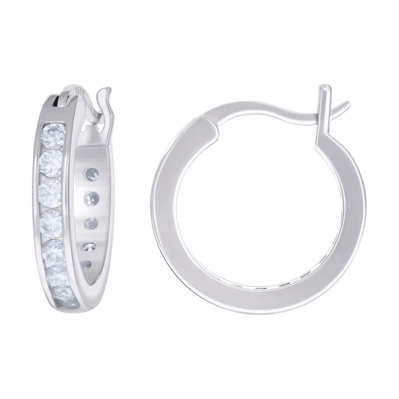 925 Silver Earrings 16mm Moissanite Stone Ctw 1.20