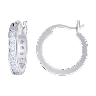 925 Silver Earrings 16mm Moissanite Stone Ctw 1.20