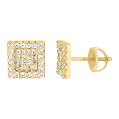 925 Silver Earrings With Moissanite Ctw 0.53