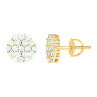 925 Silver Earrings With Moissanite Ctw 0.76