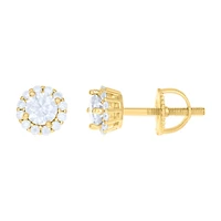 925 Silver Earrings With Moissanite Ctw 1.37