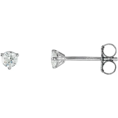 1/5 CTW Lab-Grown Diamond and Natural Stud Earrings