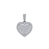 10K Gold Round Diamond Womens Heart Pendant 1/ Cttw