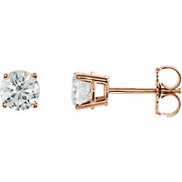1 CTW Natural Diamond Stud Earrings