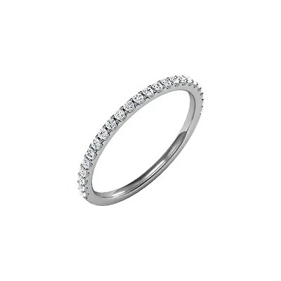 14K White Gold 1/4 CTW Natural Diamond Band
