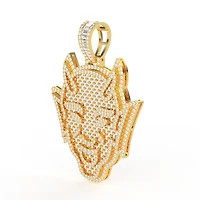 10K Yellow Gold Devil Pendant 4-1/2 Cttw