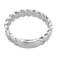 10K White Gold Tw Cuban Baguette Bracelet 8.5Inches  9-1/2 Cttw