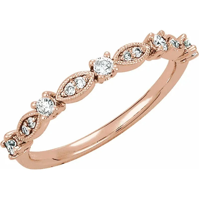 1/5 CTW Natural Diamond Stackable Ring