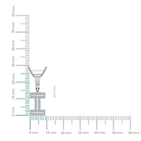 10K White Gold Tw Baguette Initial I Pendant 1/3 Cttw