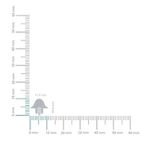 10K White Gold Round Diamond Hamsa Hand Religious Stud Earrings 1/4 Cttw