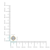 10K Yellow Gold Round Diamond Designer Stud Earrings / Cttw