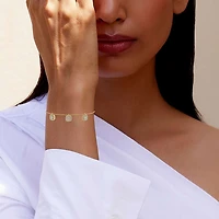 14K Gold Square Bracelet 3/4 Cttw