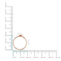 10K Rose Gold Womens Round Diamond K Initial Letter Ring 1/25 Cttw