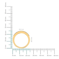 10K Yellow Gold Princess Diamond Mens Invisible Band 1-1/5 Cttw