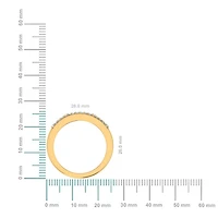 10K Yellow Gold Princess Diamond Mens Invisible Band 1-1/ Cttw