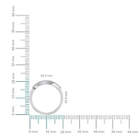 10K White Gold Round Diamond Pear Shape Womens Negative Gap Ring 1/3 Cttw