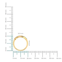 10K Gold Round Diamond Pear Shape Womens Negative Gap Ring 1/3 Cttw