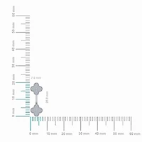 10K White Gold Womens Round Diamond Cluster Top Open Earrings 1/5 Cttw