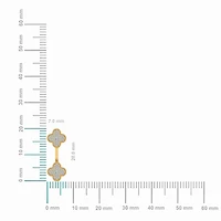 10K Gold Womens Round Diamond Cluster Top Open Earrings 1/5 Cttw