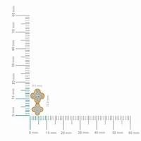 10K Yellow Gold Womens Round Diamond Cluster Top Open Pendant 1/6 Cttw