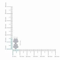 10K White Gold Womens Round Diamond Floral Cluster Top Open Pendant 1/5 Cttw