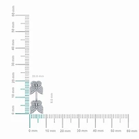 10K White Gold Womens Round Diamond Butterfly Cluster Top Open EarRing 1/4 Cttw