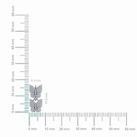 10K White Gold Womens Round Diamond Butterfly Cluster Top Open Pendant 1/4 Cttw