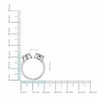 10K White Gold Womens Round Diamond Butterfly Cluster Top Open Ring 1/4 Cttw