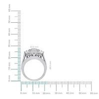 10K White Gold Round Diamond Designer Sz 7 Head Ladies Ring 2-/ Cttw