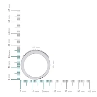 10K White Gold Princess Diamond Mens Invisible Band -/ Cttw