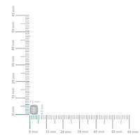 10K White Gold Round Baguette Diamond Square Shape Stud Earrings 1/5 Cttw