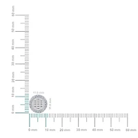 10K White Gold Round Baguette Diamond Stud Earring 5/8 Cttw