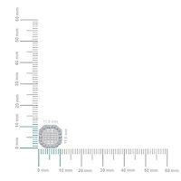 10K White Gold Diamond Designer Stud Earring / Cttw