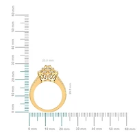 10K Yellow Gold Round Diamond Womens Sz 7 Designer Bridal Ring 1 Cttw