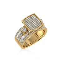 10K Yellow Gold Round Diamond Womens Bridal Ring 3/4 Cttw
