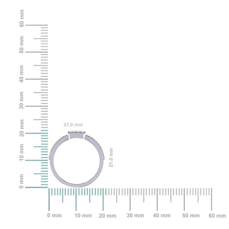 14K Gold Round Diamond Womens Sz 7 Designer Ring 1/ Cttw