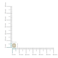 14K Yellow Gold Round Baguette Diamond Stud Earrings / Cttw