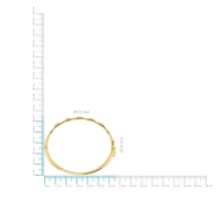 10K Yellow Gold Round Diamond Designer Bangle Bracelet 1 Cttw