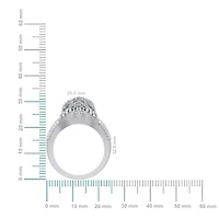 10K Gold Round Diamond 3D Jesus Religious SZ 10 Mens Ring 1-3/4 Cttw